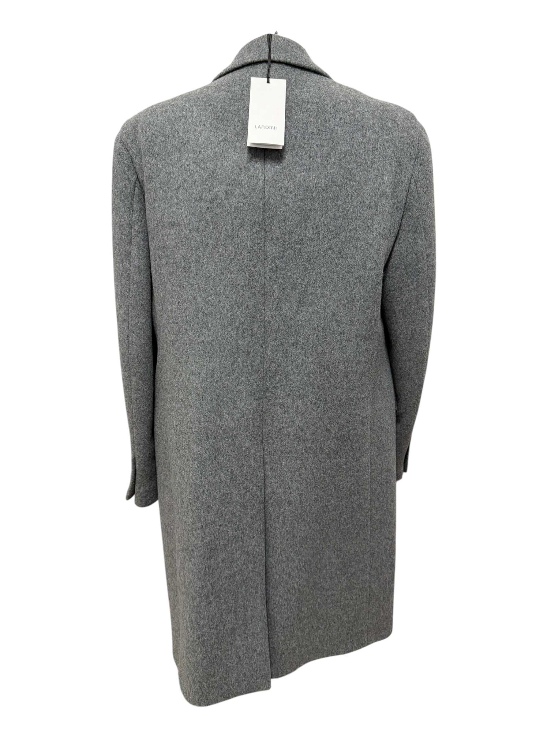 Cappotto Lardini in Lana e Cashmere Grigio Melange, immagine 3