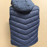 Yes-Zee – Gilet Smanicato Imbottito con Cappuccio Staccabile – Blu Notte