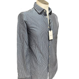 Camicia Aglini Uomo a Righe Sottili Blu e Bianco - Taglia L (Collo 42)
