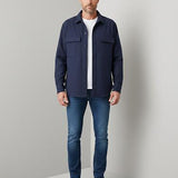 Lardini Cashmere and Wool Jacket/Shirt XL Navy Blue Beautiful