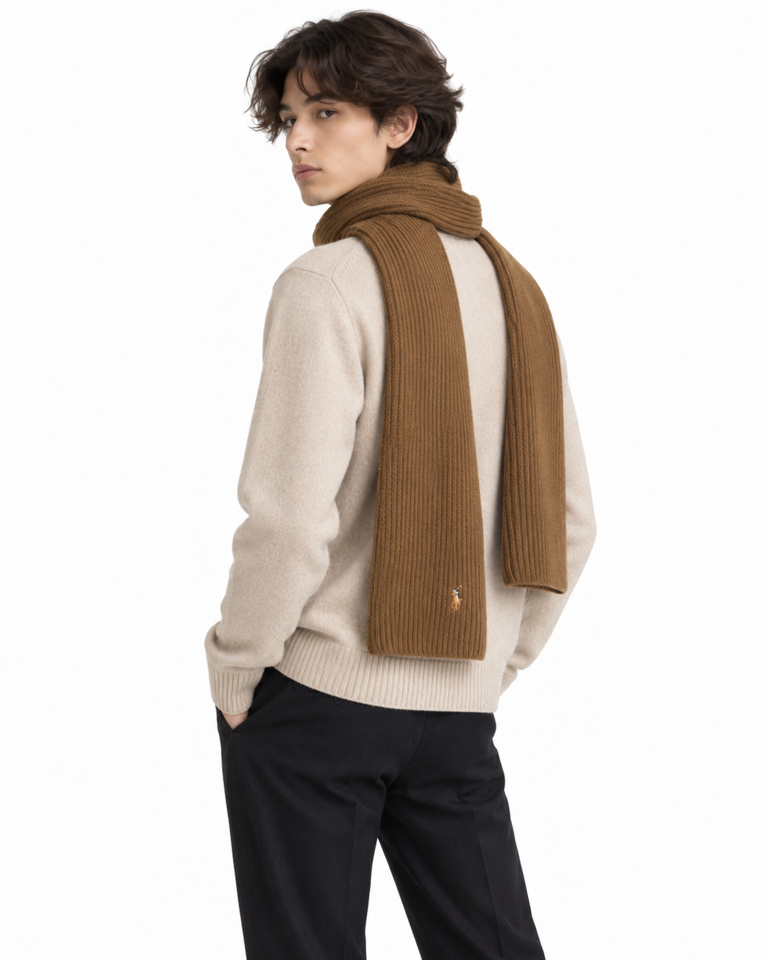 Sciarpa Unisex Polo Ralph Lauren Pony Player in Misto Lana