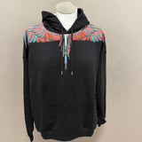 Marcelo Burlon County of Milan – Felpa Over con Cappuccio e Stampa Wings – Nero