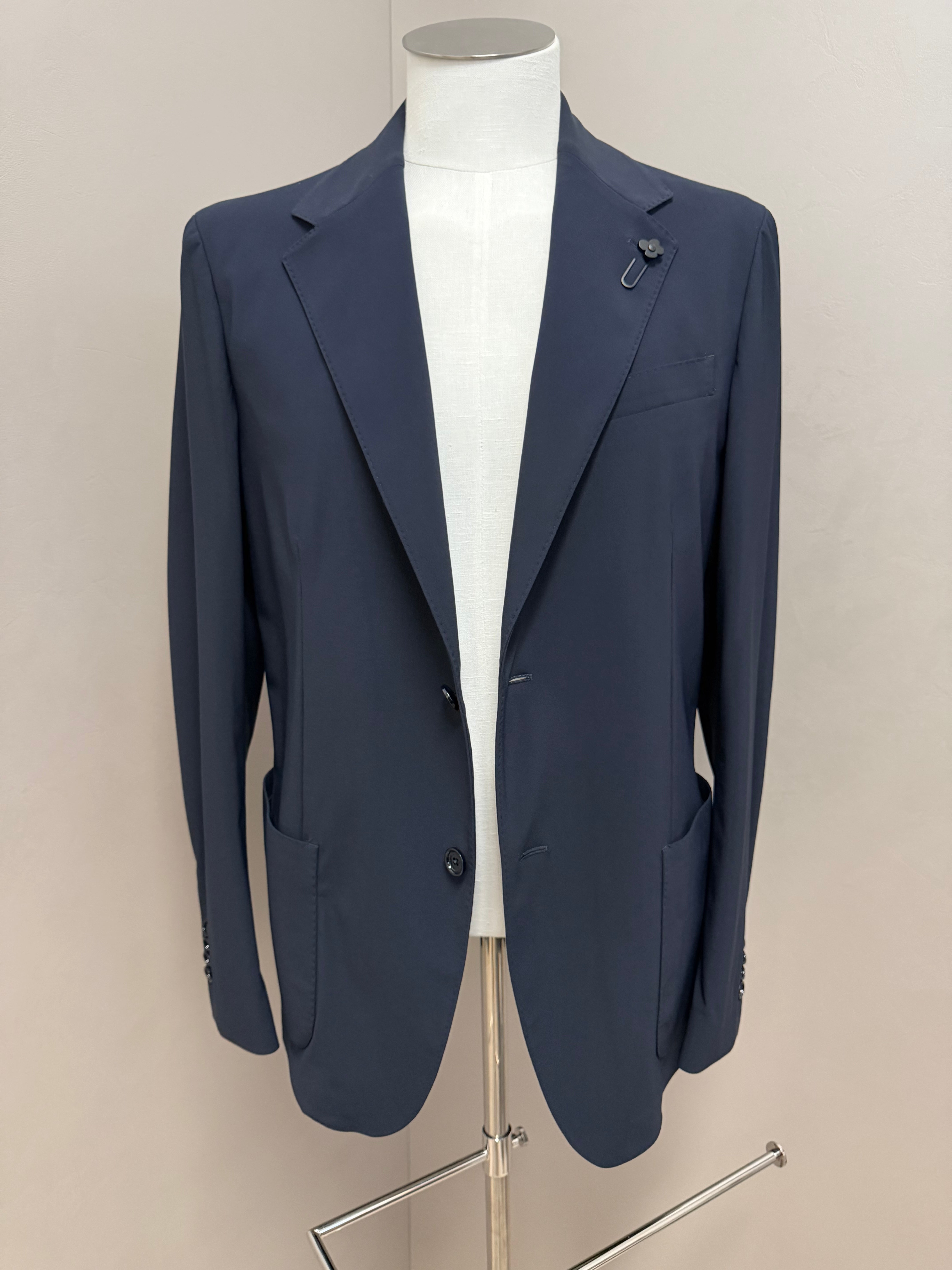 Giacca Uomo Lardini "Easy Wear" Blu Scuro Sfoderata, immagine 4