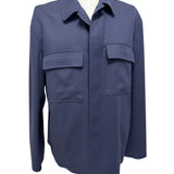 Giacca / Overshirt Lardini in Misto Lana e Kashmir blu, immagine 2