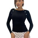 Maglia a costine con bottoni – Vicolo