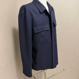 Lardini Cashmere and Wool Jacket/Shirt XL Navy Blue Beautiful