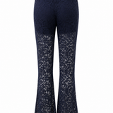Navy Blue Lace Trousers