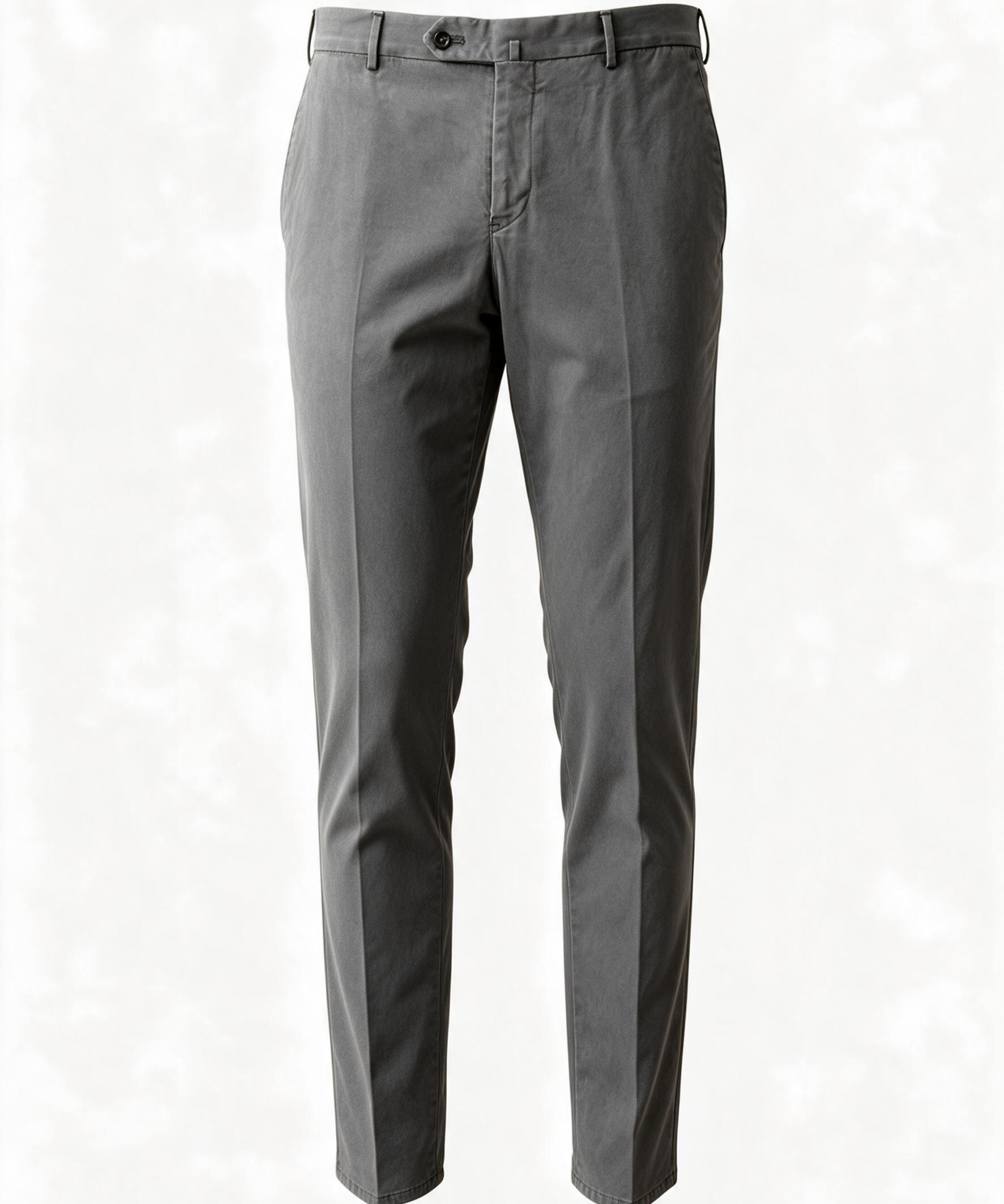 PT Torino Pantalone Chino Business in Cotone Stretch Grigio Antracite