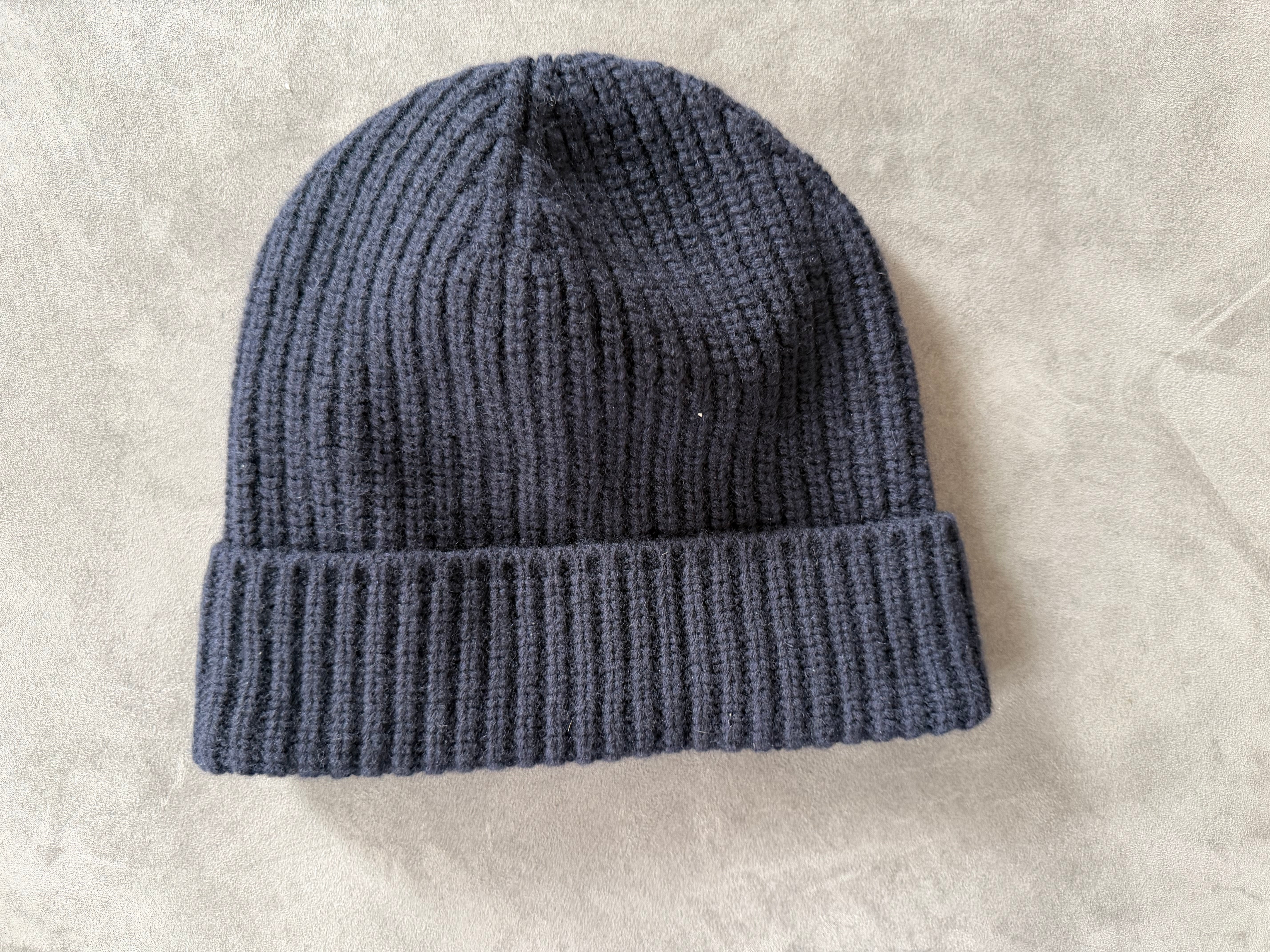 Lardini Wool and Cashmere Beanie – Navy Blue