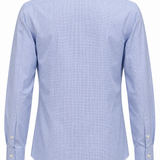Camicia Uomo Barbati Custom Fit Azzurra a Microfantasia Elegante