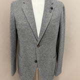 Giacca Lardini Monopetto in Misto Lana e Cashmere Grigio Mélange