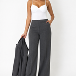Completo Tailleur Materica Pantalone Wide Leg, immagine 3