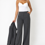 Completo Tailleur Materica Pantalone Wide Leg, immagine 3