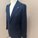 Lardini Blue Cotton Jacket