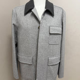 Lardini Giaccone Field Jacket in Pura Lana Loro Piana Grigio
