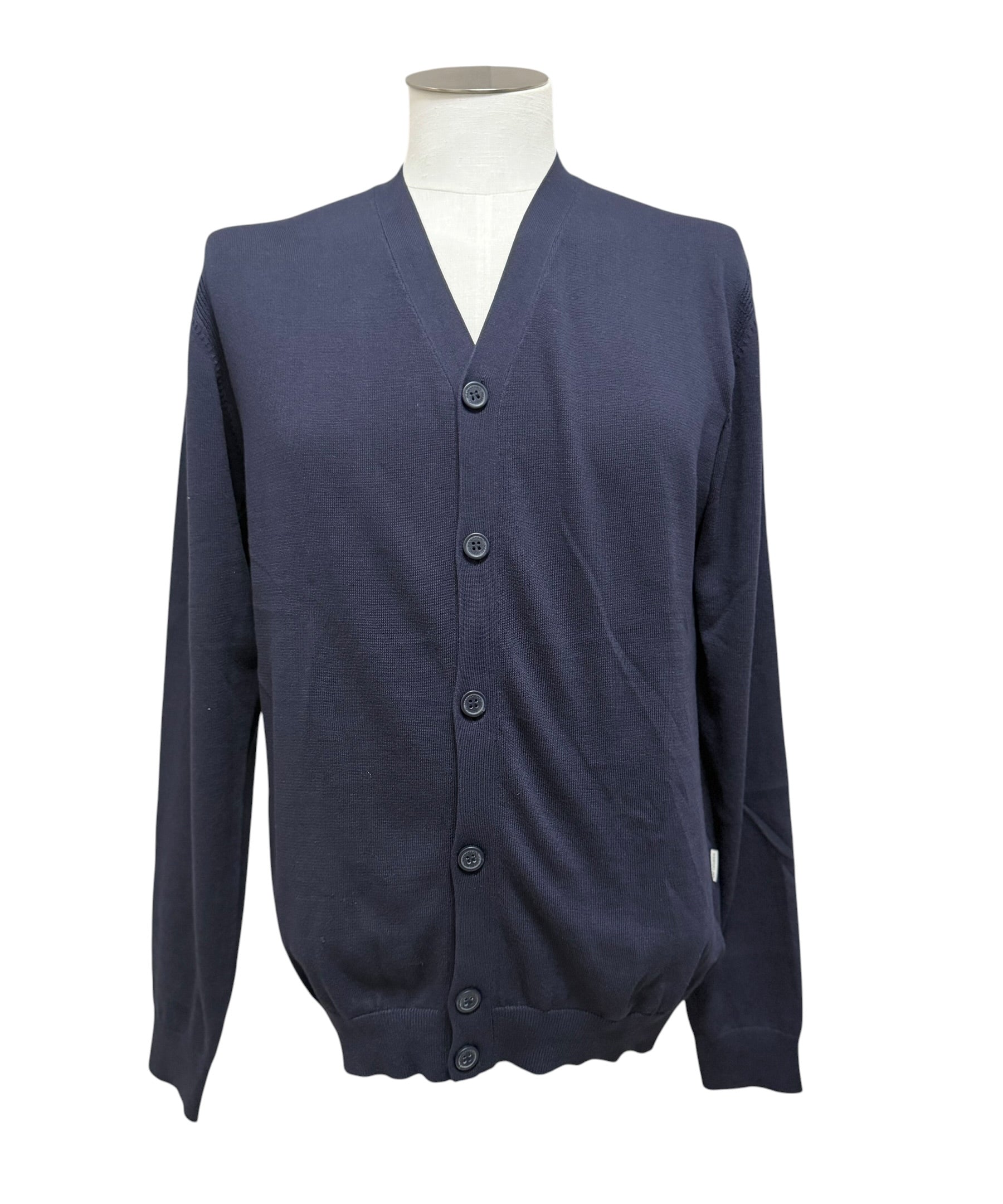 Hamaki-ho Blue Cotton Cardigan | Size 50