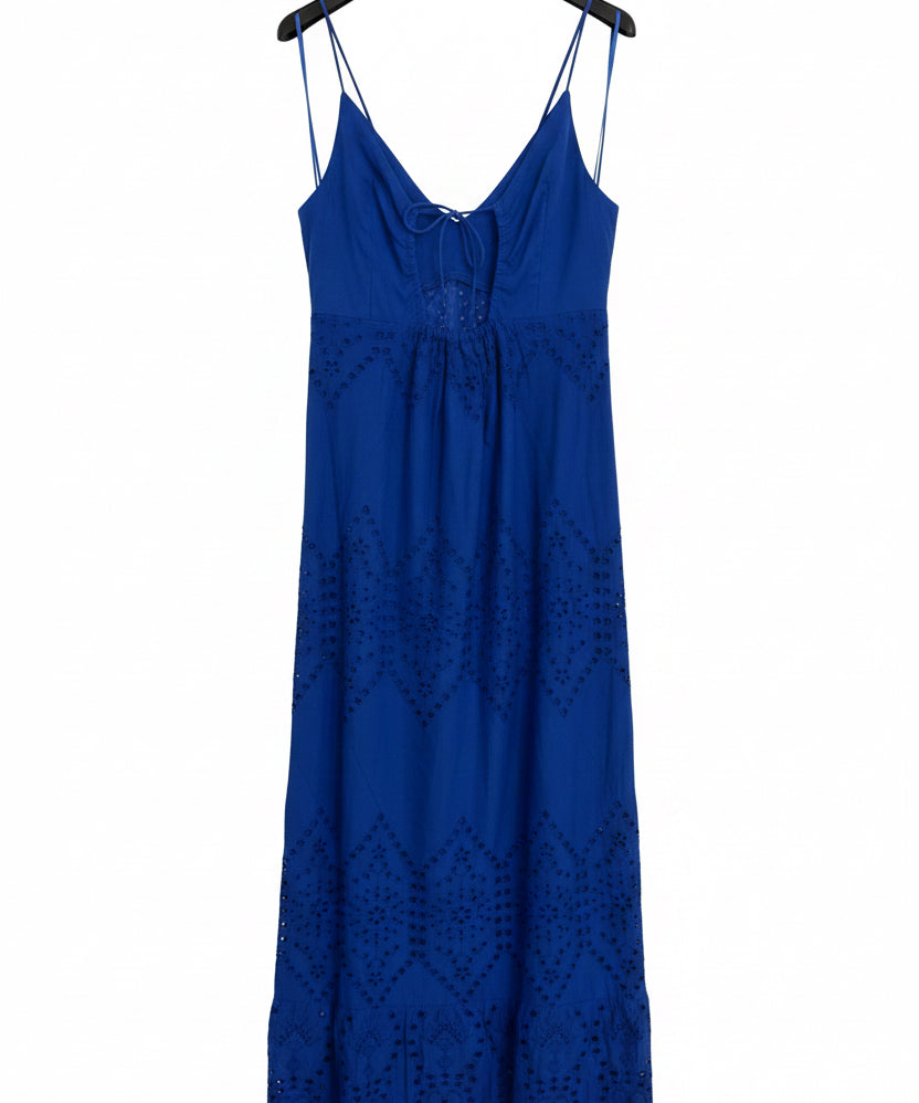 Royal Blue Sangallo Maxi Dress