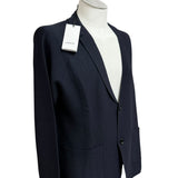 Lardini Sartoriale Jacket – Navy Blue Wool and Silk Blend
