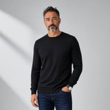 Maglione Lardini Girocollo in Pura Lana Vergine Nero