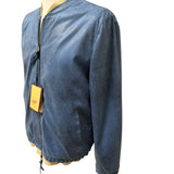 Bomber BOB in Suede-Effect Fabric – Aviator Blue