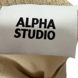 Maglia girocollo Alpha Studio in cotone beige - Taglia 50