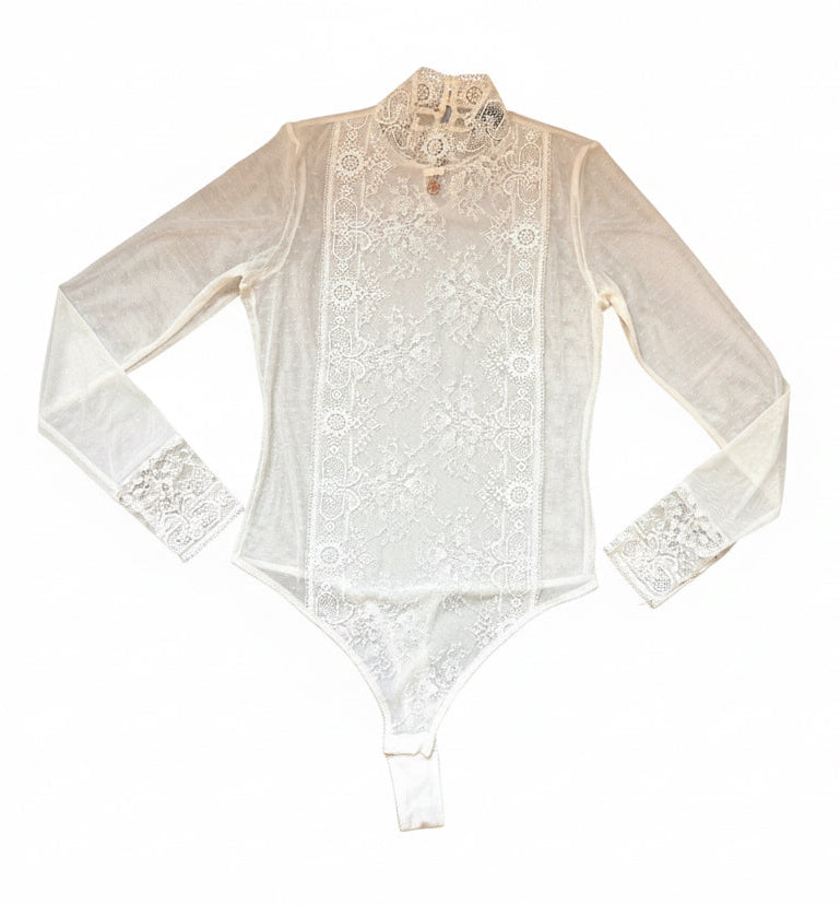 Emporio Armani lace and tulle body with jewel detail