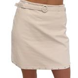 Faux leather mini skirt