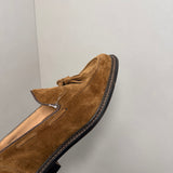 Mocassini Tricker's Elton in Camoscio Marrone con Nappine - Taglia 42 ½ (UK 8.5)