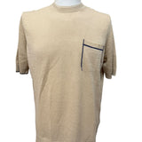 Maglia girocollo Alpha Studio in cotone beige - Taglia 50