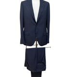 Abito Lardini Uomo Blu in Fresco Lana Principe di Galles - Taglia 50 (L)
