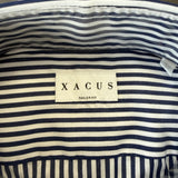 Xacus Camicia a Righe bianche e blu in Cotone taglia collo 42