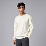 Maglione Lardini Girocollo in Pura Lana Vergine Avorio