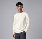 Maglione Lardini Girocollo in Pura Lana Vergine Avorio