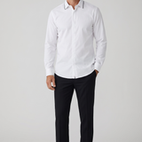 Camicia Uomo Costume National Bianca in Cotone con Dettaglio Metal al Colletto - Taglia XL (52)