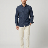 Camicia Western Xacus in Denim Scuro – Taglia XL collo misura 42