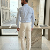 Lardini 100% Linen Trousers - Sand Beige - Size 54