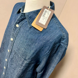Tela Genova Heritage – Camicia Denim Igor in Cotone e Lino – Blue