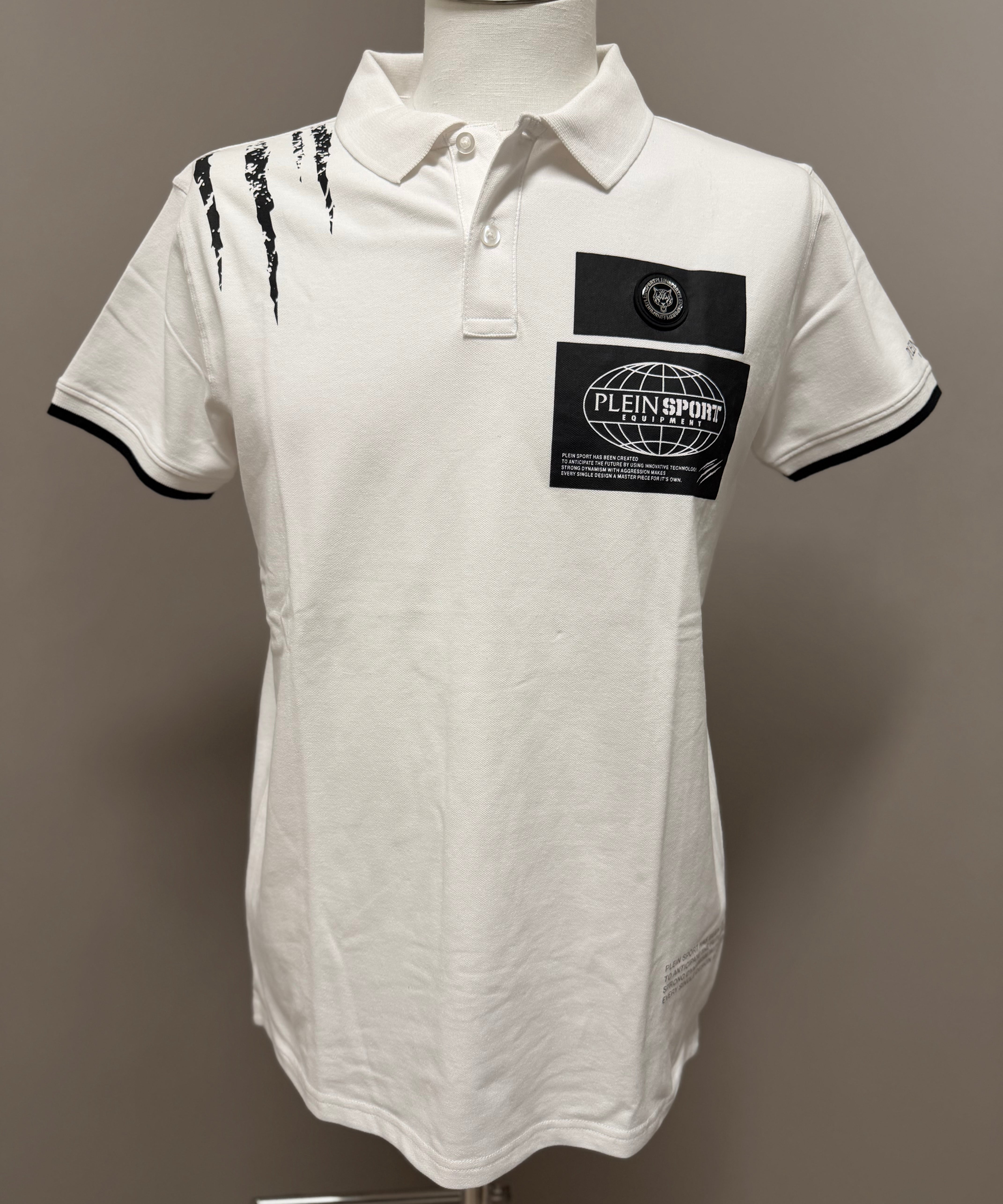 Plein Sport "Tiger Edition" Polo Shirt – White