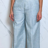 Lardini women's double-breasted linen suit