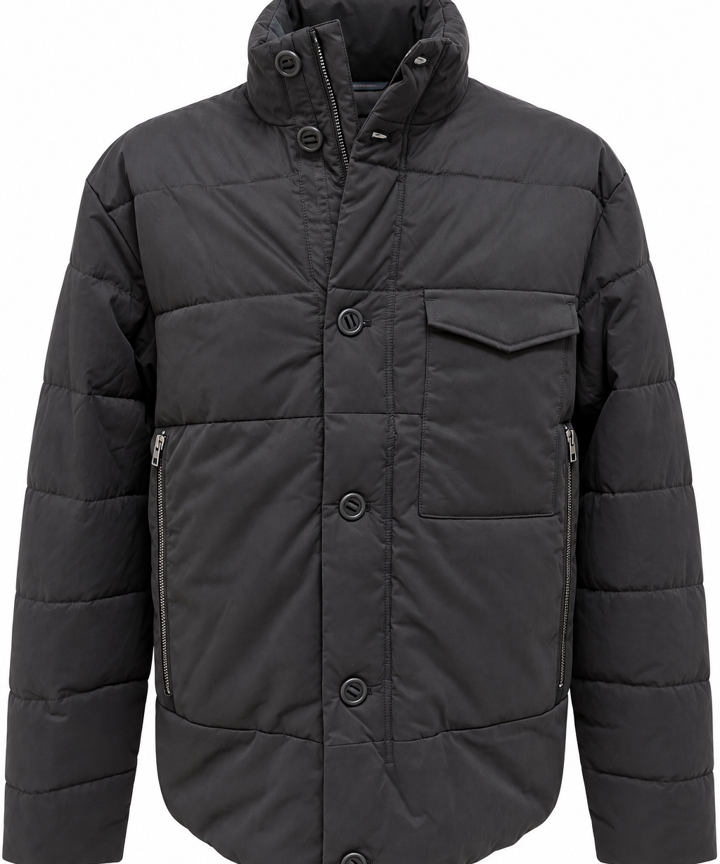 PS Paul Smith – Piumino Uomo Cropped Fibre Down Puffa Antracite