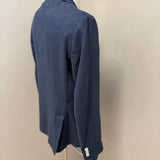 Black Diamond Couture Double-Breasted Jacket – Blue Herringbone