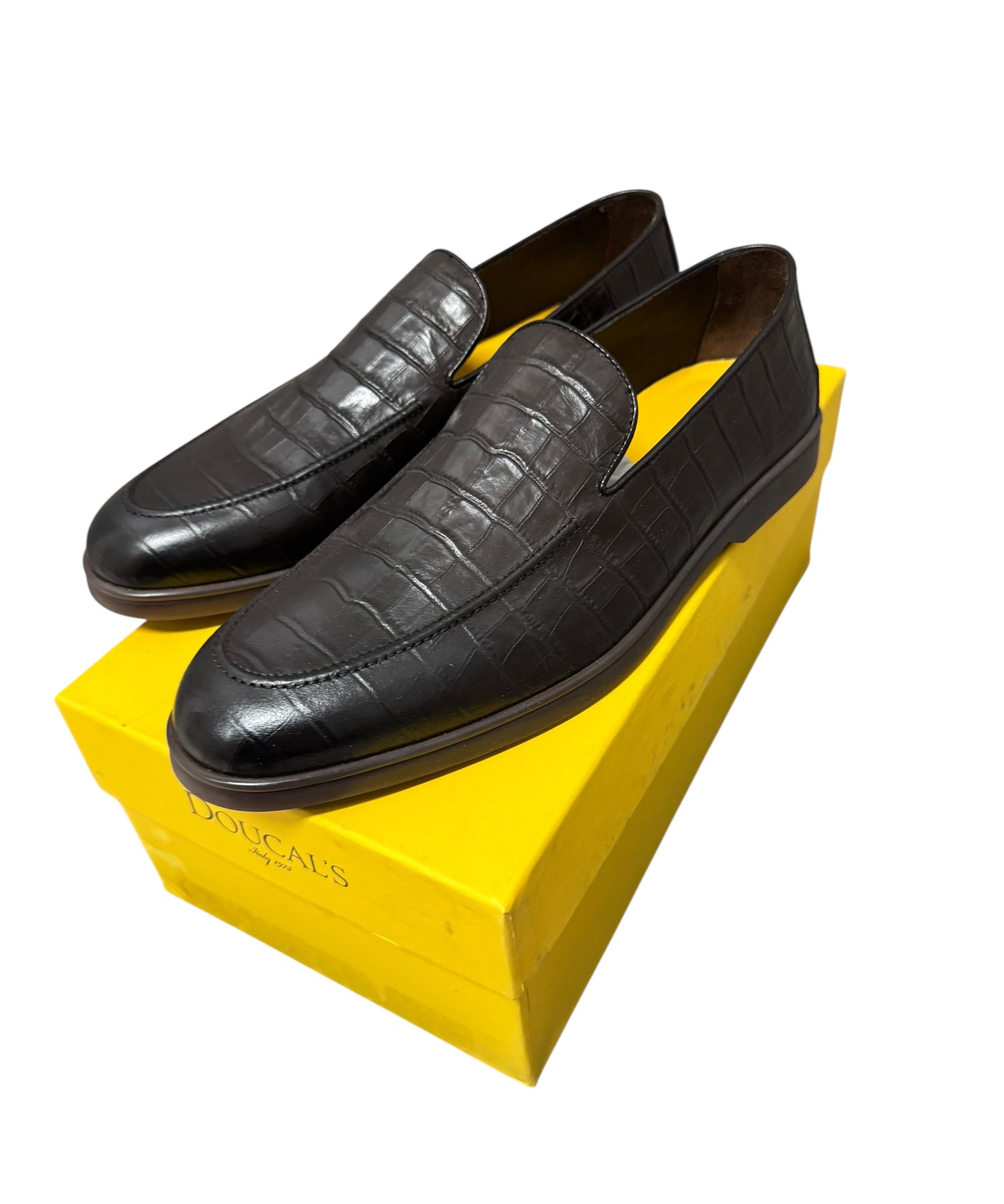 Doucal's Loafers - Luxury and Comfort in Crocodile Print