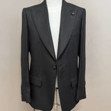 Giacca Lardini in 100% Lino con Rever a Lancia - Nero - Taglia 50