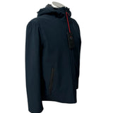 Mixture – Giaccone Softshell Imbottito con Cappuccio e Fodera Camouflage – Blu