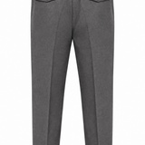 Pantalone Sartoriale Uomo Grigio con Pinces e Risvolto – Massimo Brunelli
