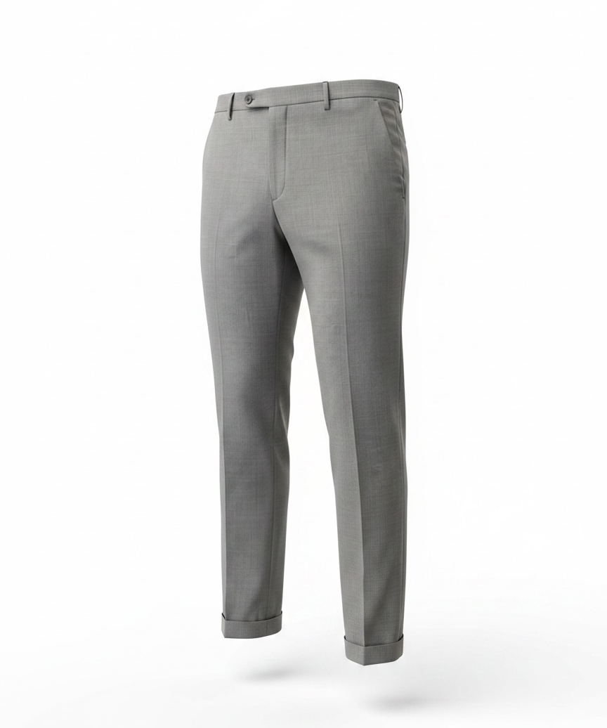 Briglia 1949 Trousers - Tiberios Model - Light Grey Fresh Wool XXL