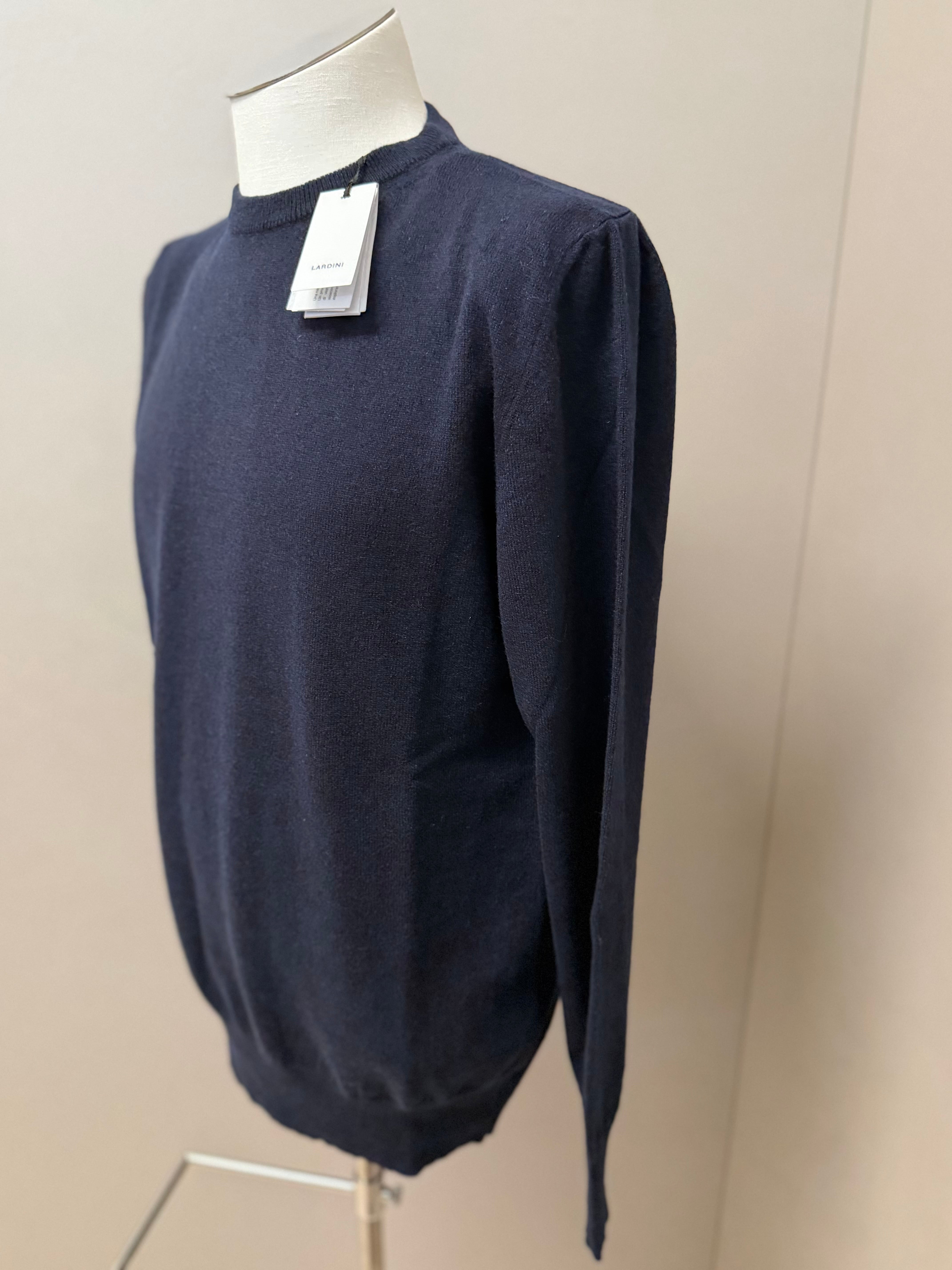 Pullover Lardini Uomo in 100% Cashmere Blu Navy, immagine 4