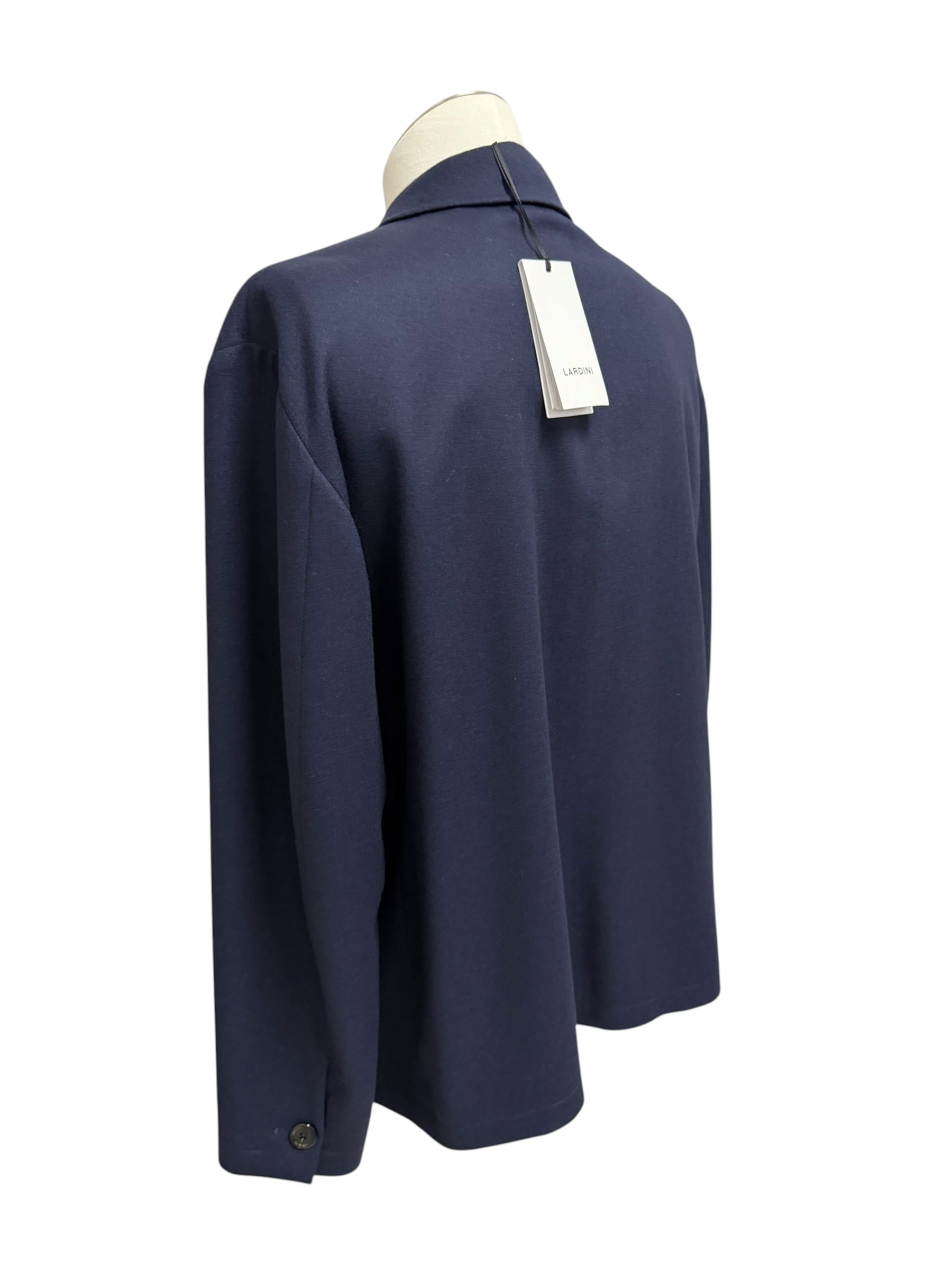 Giacca / Overshirt Lardini in Misto Lana e Kashmir blu, immagine 4