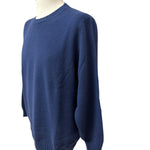 Filippo De Laurentiis – Maglione Girocollo in Lana Merino Superfine e Cashmere – Blu Inchiostro, immagine 3