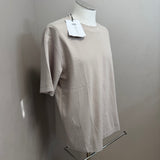 T-Shirt Alpha Studio Interlock – Beige Stone taglia 48 over veste anche 50